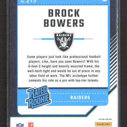2024 Panini Donruss Optic Prizm Brock Bowers #215 Blue Stars