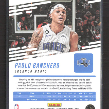 2023 Panini Chronicles Prestige Paolo Banchero #64 Blue /99