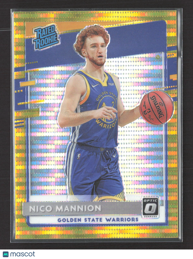 2021 Panini Donruss Optic Nico Mannion #190 Gold Pulsar 02/10