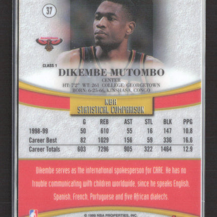 1999 Topps Gold Label Dikembe Mutombo #37 Class