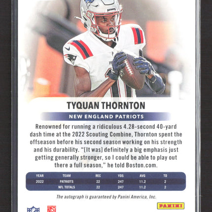 2023 Panini Prestige Tyquan Thornton #204 Xtra Points Gold 26/50 Auto