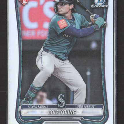 2026 Bowman Chrome Cole Young #78 RC Red logo