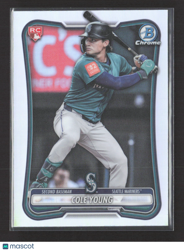 2026 Bowman Chrome Cole Young #78 RC Red logo
