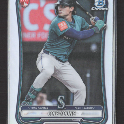 2026 Topps Bowman Chrome Cole Young #78 RC Red Logo