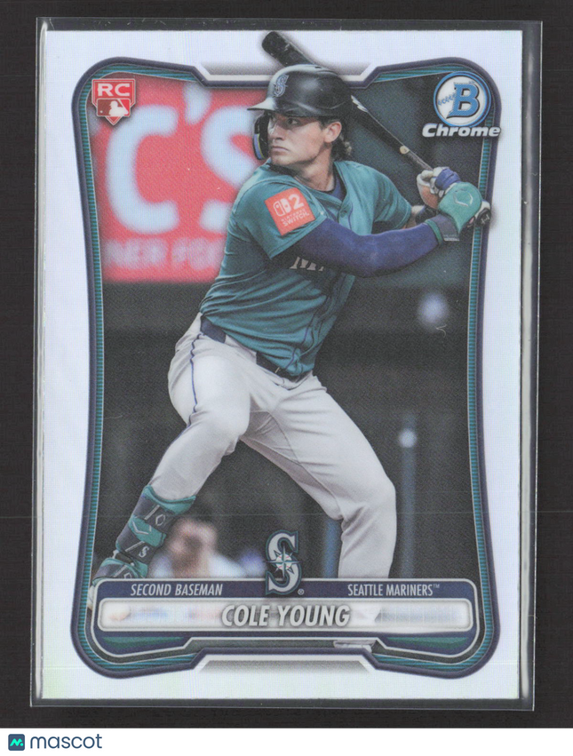 2026 Topps Bowman Chrome Cole Young #78 RC Red Logo