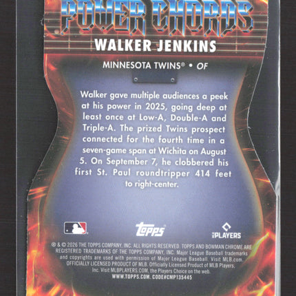 2026 Bowman Power Chords Walker Jenkins #PC-8