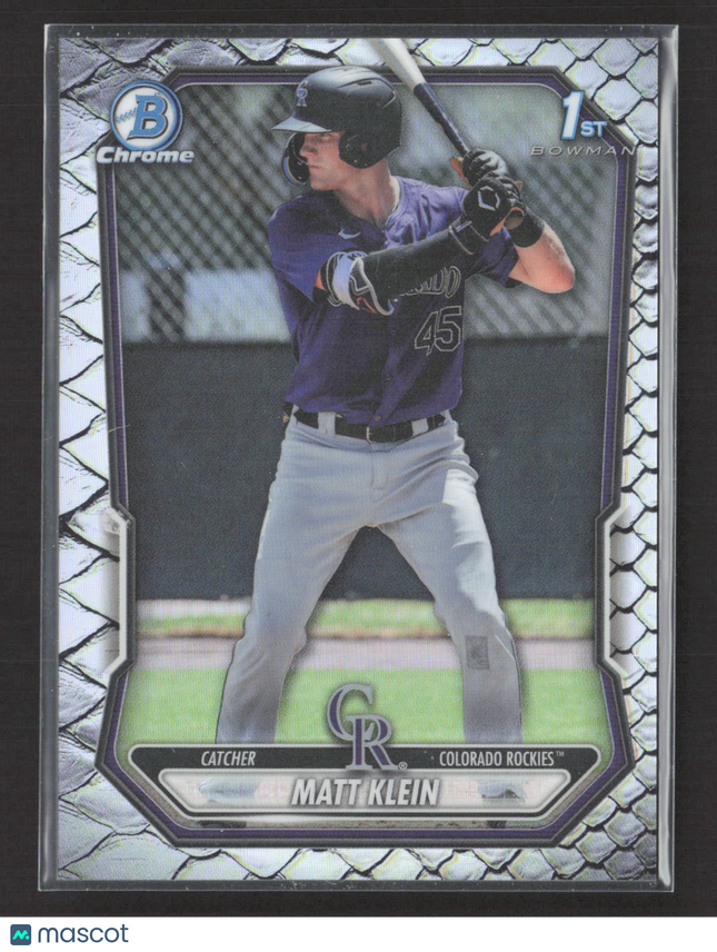 2026 Bowman Chrome Matt Klein #BCP-146 Reptilian 1st Bowman