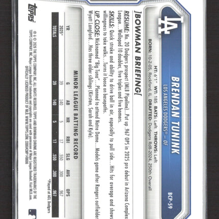 2026 Bowman Chrome Mojo Brendan Tunink #BCP-59 Mega Box Refractor