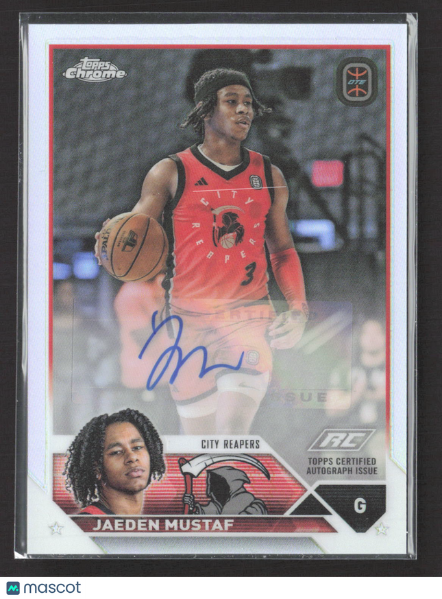 2024 Topps Chrome Overtime Elite Basketball Jaeden Mustaf #A-JM Auto