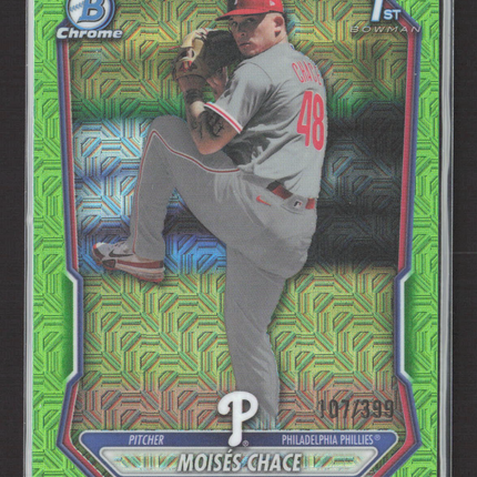 2026 Bowman Chrome Moises Chace #BCP-36 Green Mojo Refractor 107/399