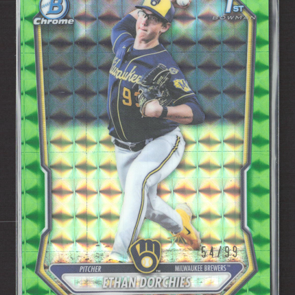 2026 Bowman Chrome Ethan Dorchies #BCP-52 Green Mojo Refractor 1st Bowman 54/99