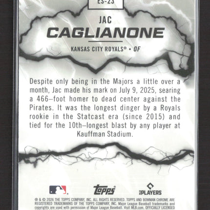 2026 Bowman Chrome Electric Sluggers Jac Caglianone #ES-23 RC Mojo