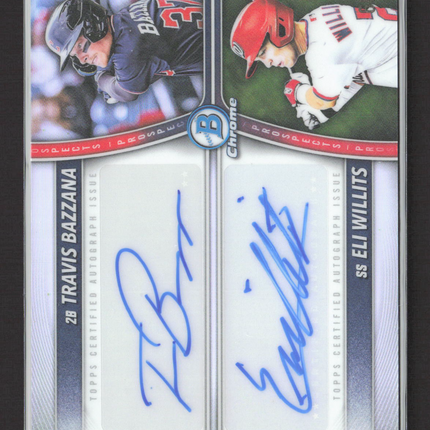 2025 Bowman Draft Chrome Travis Bazzana Eli Willits #PDA-BW Refractor 06/99 Auto