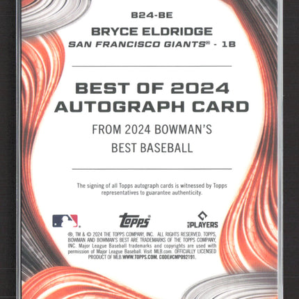 2024 Bowman's Best Bryce Eldridge #B24-BE 063/150 Auto Blue Refractor