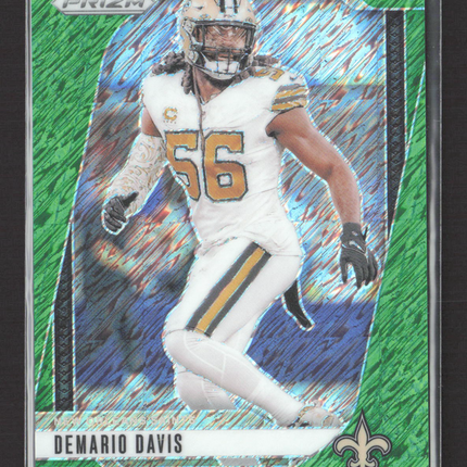 2024 Panini Prizm Football Demario Davis #207 Green Shimmer /5
