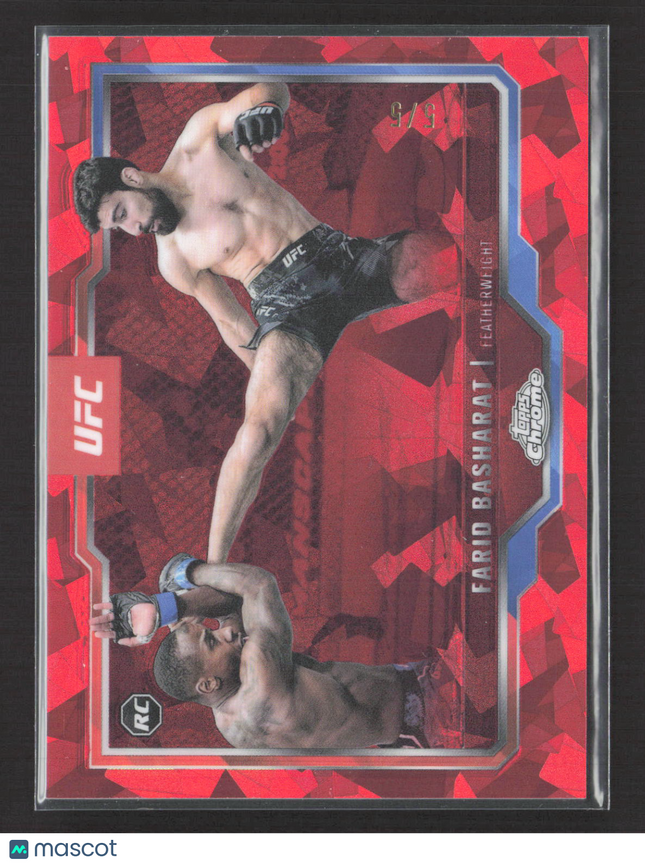 2025 Topps Chrome UFC Farid Basharat #132 Red Sapphire /5