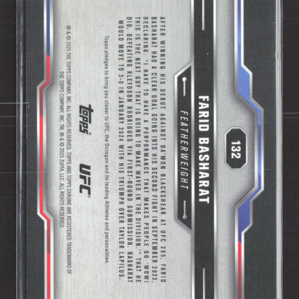 2025 Topps Chrome UFC Farid Basharat #132 Red Sapphire /5