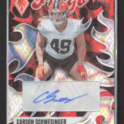 2025 Panini Phoenix Fuego Carson Schwesinger #FUS-CAS RC 15/49 Auto