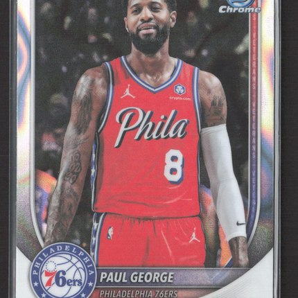 2025 Bowman Chrome University Paul George #BCV-154 RayWave 029/399