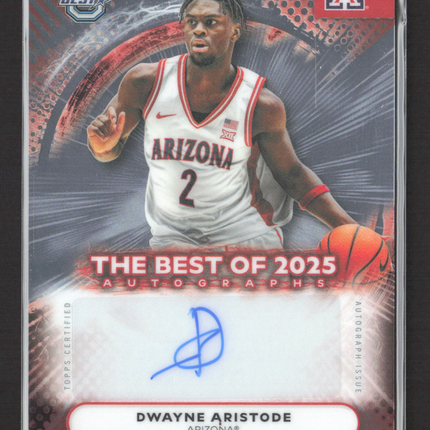 2026 Topps Bowman University's Best Best of 2025 Dwayne Aristode #BA-DA Auto