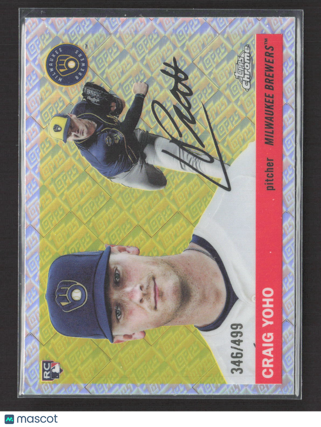 2025 Topps Chrome Platinum Craig Yoho #269 Logofractor 346/499 RC