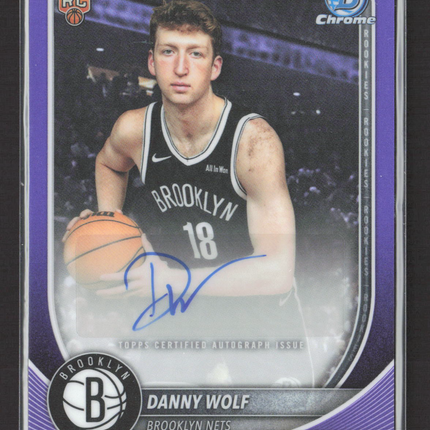 2025 Topps Bowman Chrome Danny Wolf #BCA-DW Purple 209/250 RC Auto
