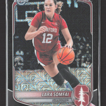 2023 Bowman Chrome University Lara Somfai #BCP-44 Black Mojo /10