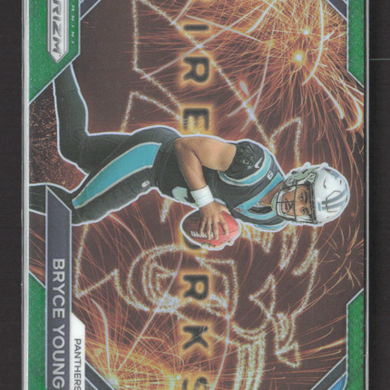 2023 Panini Prizm Fireworks Bryce Young #F-6 Green