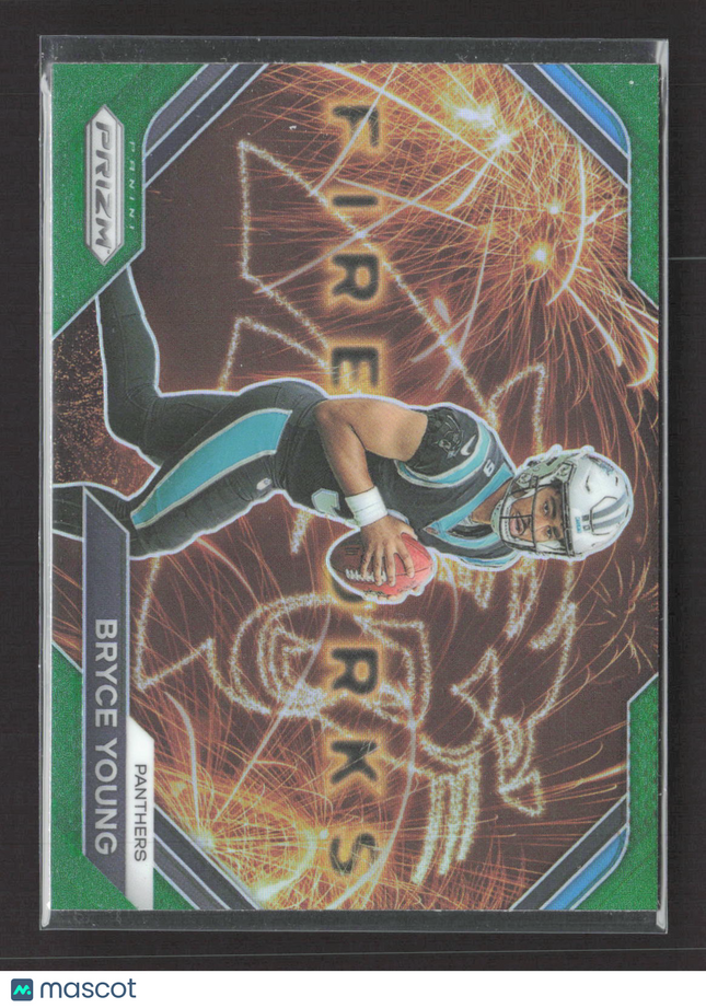 2023 Panini Prizm Fireworks Bryce Young #F-6 Green