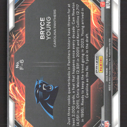 2023 Panini Prizm Fireworks Bryce Young #F-6 Green