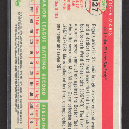 2025 Topps Chrome Platinum Roger Maris #427 Blue Prism