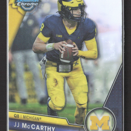 2023 Bowman Chrome University JJ McCarthy #124 Refractor