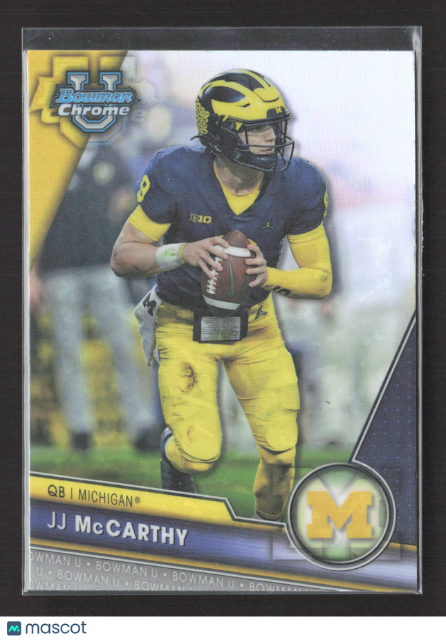 2023 Bowman Chrome University JJ McCarthy #124 Refractor