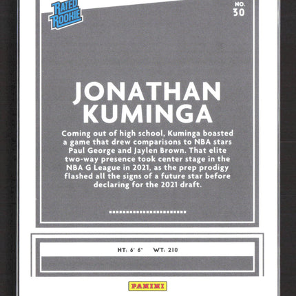 2021 Panini Chronicles Donruss Draft Picks Jonathan Kuminga #30 20/99