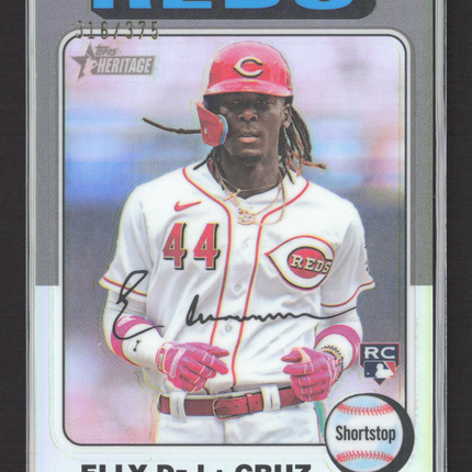 2024 Topps Heritage Elly De La Cruz #473 Chrome Grey Refractor /375