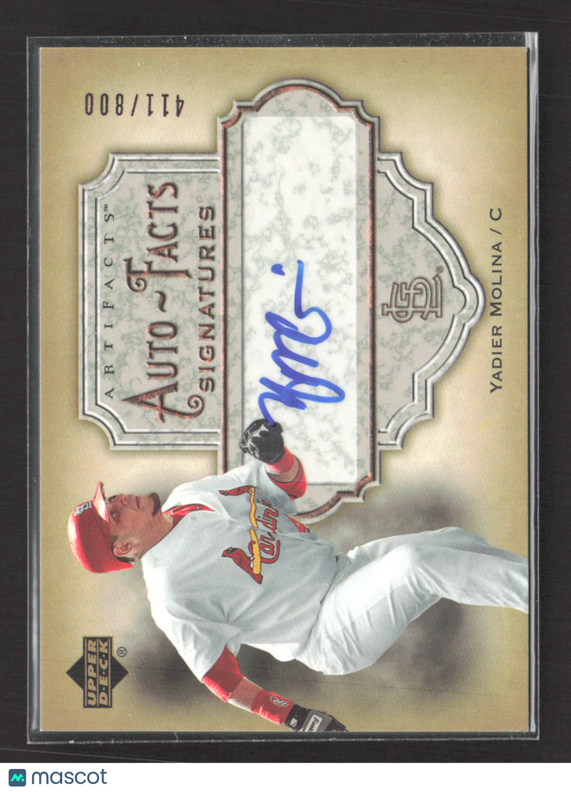 2006 Upper Deck Artifacts Auto-Facts Yadier Molina #AF-YM 411/800 Auto