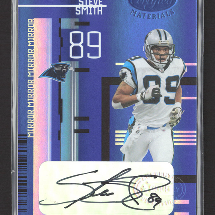 2005 Leaf Certified Materials Mirror Blue Steve Smith #20 Auto /50
