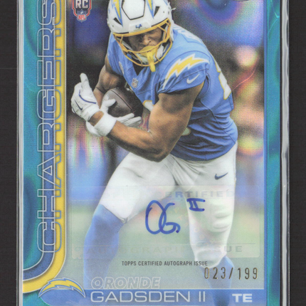 2025 Topps Chrome Oronde Gadsden II #RRA-OGII 023/199 RC Auto Blue Wave