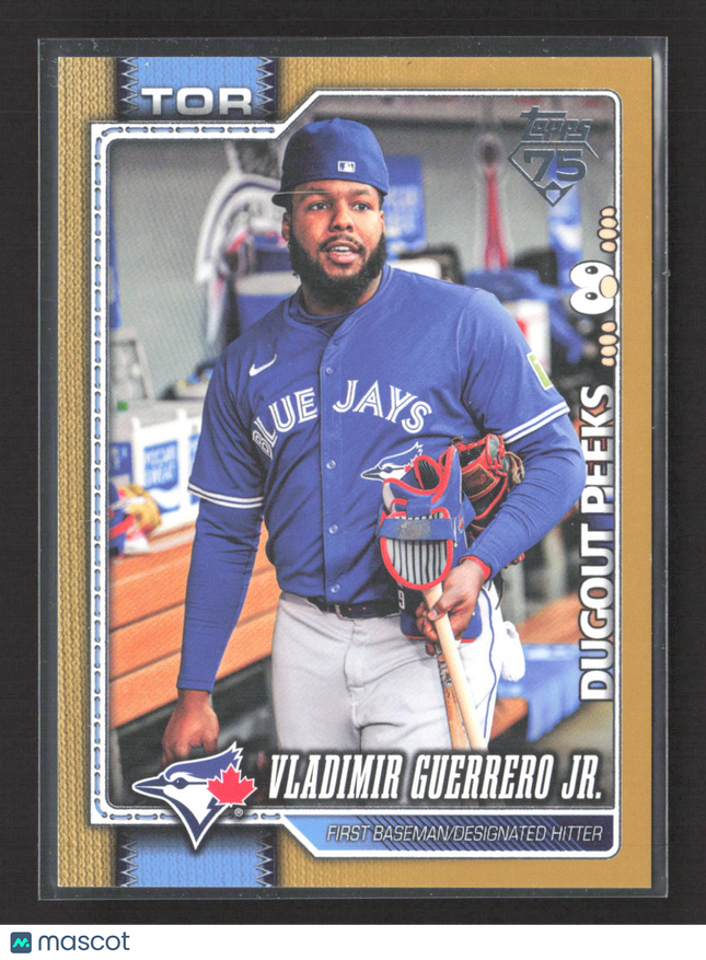 2026 Topps Series One Dugout Peeks Vladimir Guerrero Jr. #20 Gold /50