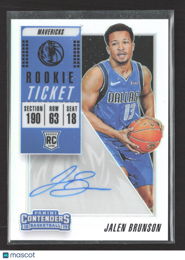 2018 Panini Contenders Rookie Ticket Holo Jalen Brunson #105 RC Auto