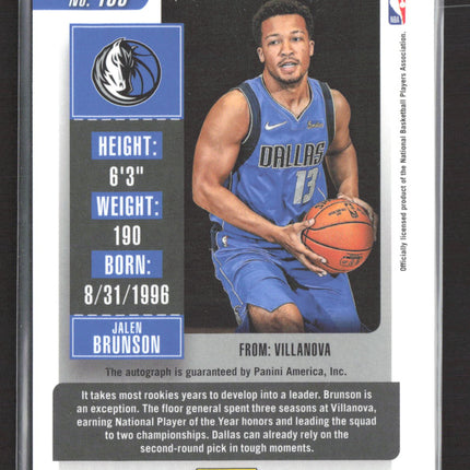 2018 Panini Contenders Rookie Ticket Holo Jalen Brunson #105 RC Auto