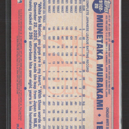 2026 Topps Chrome 75 Years of Baseball Munetaka Murakami Mojo Refractor RC