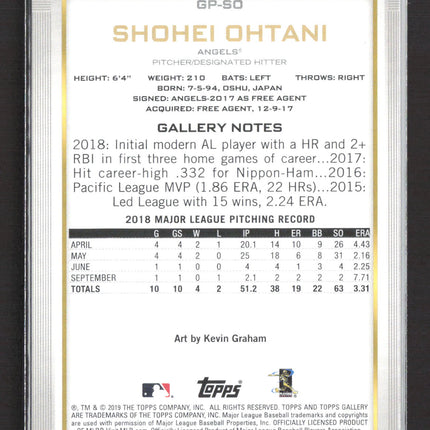 2019 Topps Gallery National Baseball Card Day Shohei Ohtani #GP-SO
