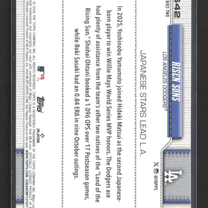2026 Topps Series Two Roki Sasaki Yoshinobu Yamamoto Shohei Ohtani #642 Foil