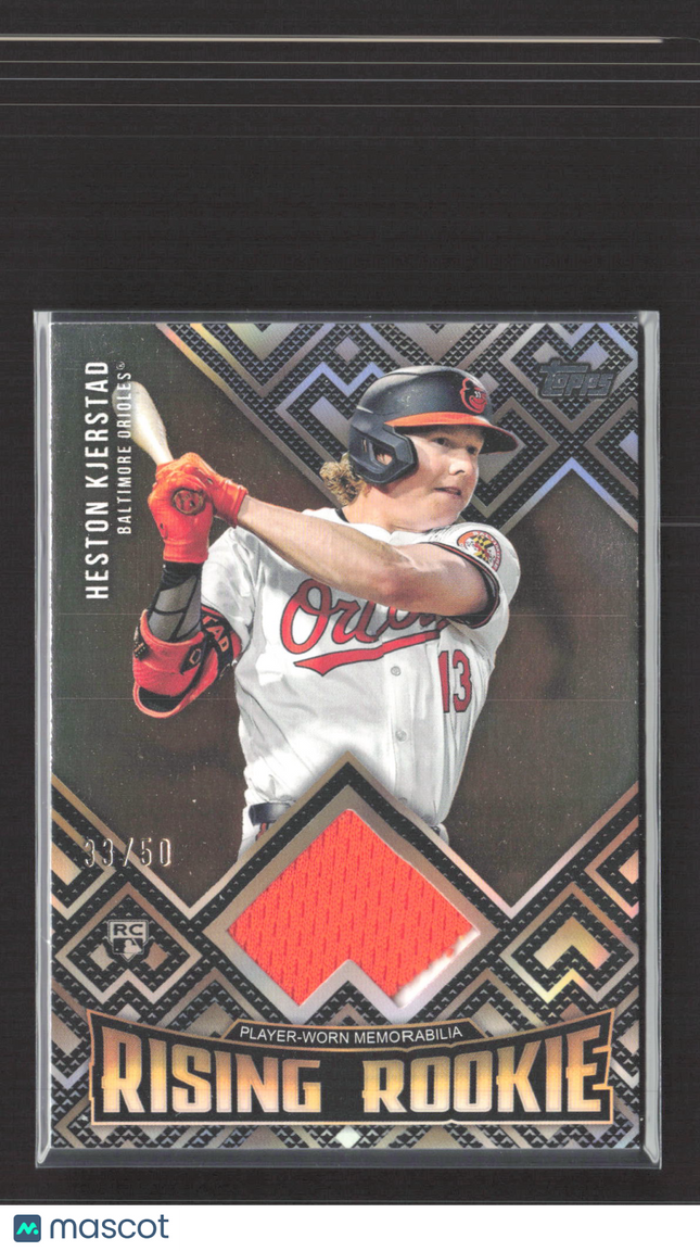 2024 Topps Update Series Rising Rookie Heston Kjerstad #RRR-HK Jersey RC 33/50