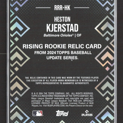 2024 Topps Update Series Rising Rookie Heston Kjerstad #RRR-HK Jersey RC 33/50