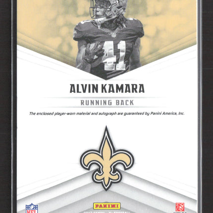 2017 Panini XR Alvin Kamara #RSA-AK 40/75 Jersey Patch Auto Rc /75