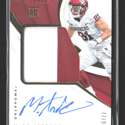2018 Panini Immaculate Collection Collegiate Mark Andrews #141 Patch RC /99 Auto