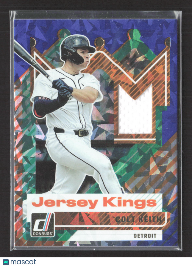 2025 Panini Donruss Jersey Kings Colt Keith #JK-CK Jersey Blue Ice