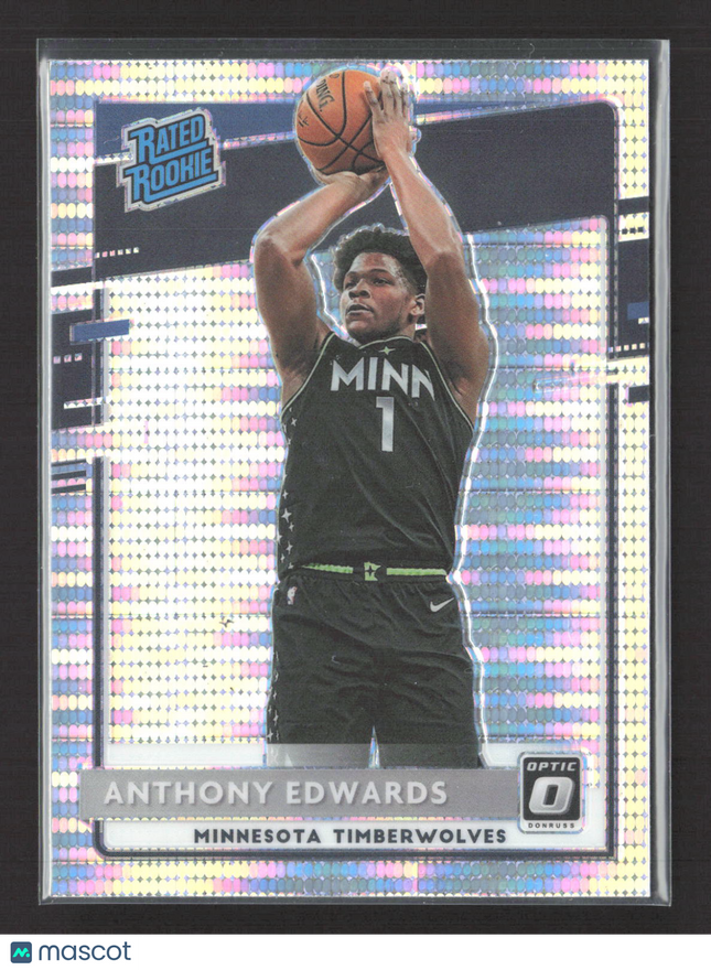 2021 Panini Donruss Optic Prizm Anthony Edwards #151 Pulsar RC